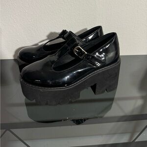 Black Mary Jane Platforms